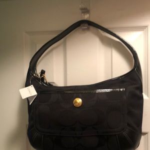 Black coach shoulder bag